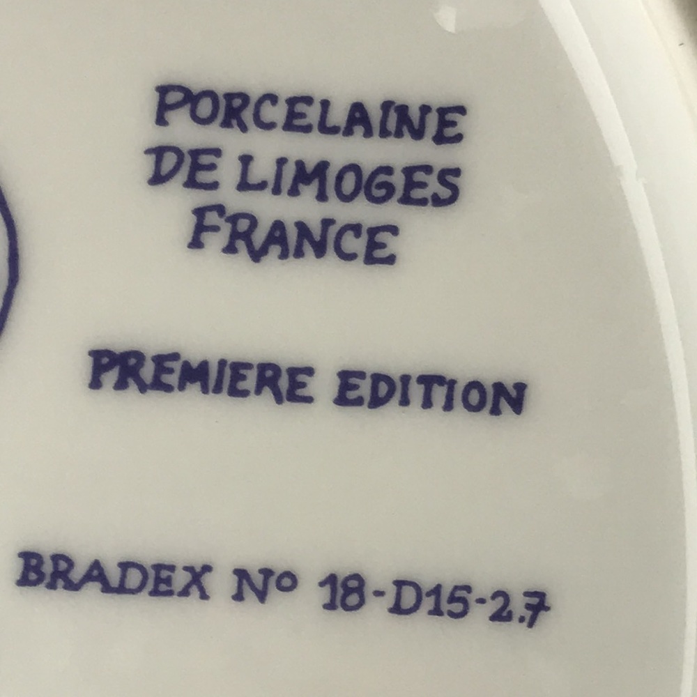 Vintage Henri D’arceau limoges porcelain 1977 Christmas plate 1st edition - Picture 15 of 15